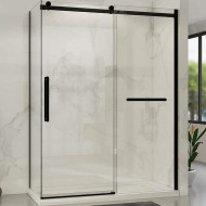 Душевой уголок Vincea Como Soft 150x80 VSR-1CS8015CLB профиль Черный стекло прозрачное