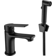 Смеситель для раковины ESKO Singapore Black SB 27H с гигиеническим душем Черный матовый Смеситель для раковины ESKO Singapore Black SB 27H с гигиеническим душем Черный матовый