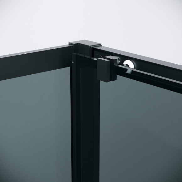 Душевой уголок Grossman Cosmo 100х90 120.K33.02.1090.21.10 профиль Черный матовый стекло тонированное
