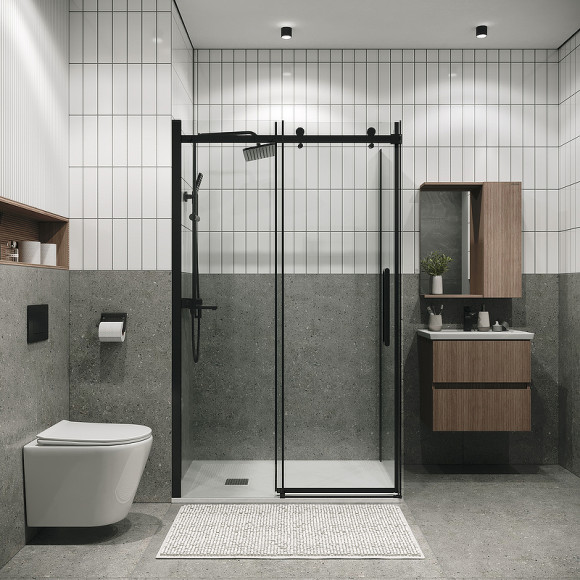 Душевой уголок Grossman Classic 130х90 120.K33.04.1390.21.00 профиль Черный матовый стекло прозрачное Душевой уголок Grossman Classic 130х90 120.K33.04.1390.21.00 профиль Черный матовый стекло прозрачное