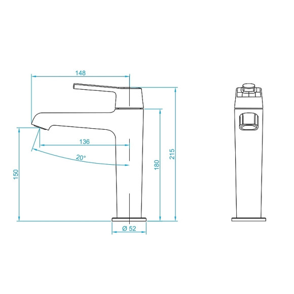 Смеситель для раковины RGW Shower Panels SP-301B 511405301-04 Черный матовый Смеситель для раковины RGW Shower Panels SP-301B 511405301-04 Черный матовый