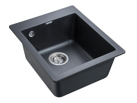 Кухонная мойка Paulmark Kante 40 PM104249-BLM Черный металлик Кухонная мойка Paulmark Kante 40 PM104249-BLM Черный металлик