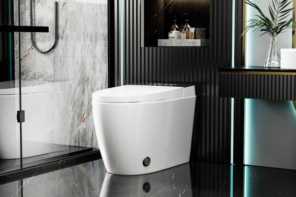 Унитаз биде Abber Bequem AC1116S приставной с сиденьем Микролифт Унитаз биде Abber Bequem AC1116S приставной с сиденьем Микролифт