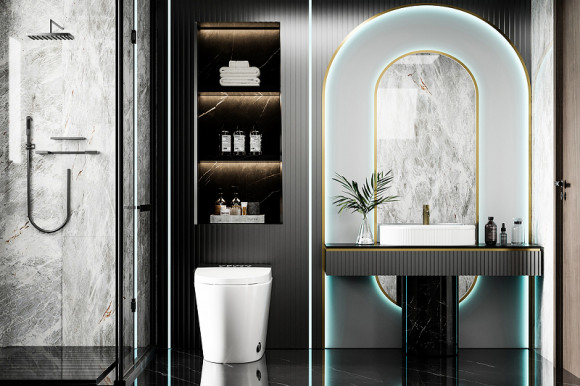 Унитаз биде Abber Bequem AC1116S приставной с сиденьем Микролифт Унитаз биде Abber Bequem AC1116S приставной с сиденьем Микролифт