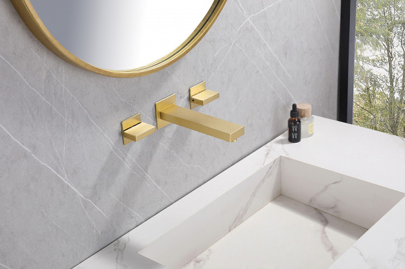 Смеситель для раковины Abber Daheim AF82122G Золото матовое Смеситель для раковины Abber Daheim AF82122G Золото матовое