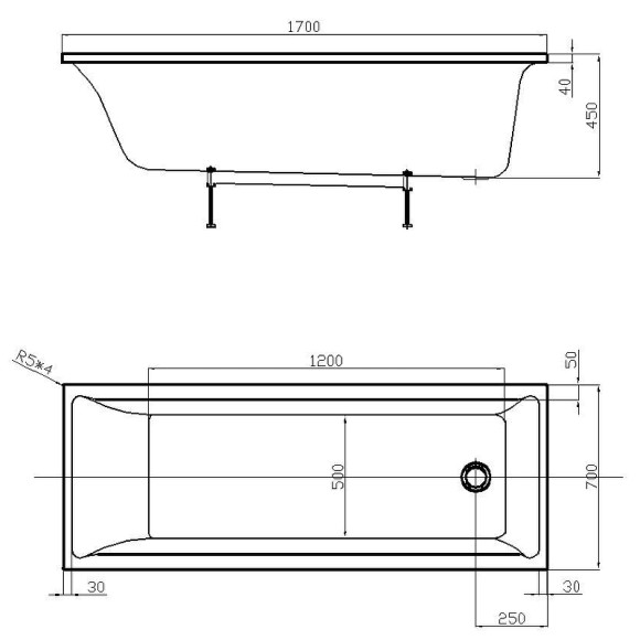 Акриловая ванна Aquatek Eco-friendly Лайма 170х70 LAI170-0000001 без панелей, каркаса и слив-перелива Акриловая ванна Aquatek Eco-friendly Лайма 170х70 LAI170-0000001 без панелей, каркаса и слив-перелива