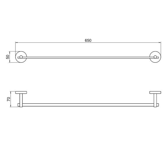 Полотенцедержатель Aquatek Бетта AQ4614CR Хром