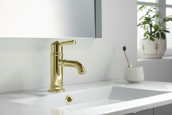 Смеситель для раковины Aquatek Классик AQ1510PG Полированное золото