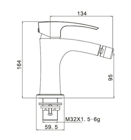 Смеситель для биде Gappo G07 G5007-8 Белый Хром