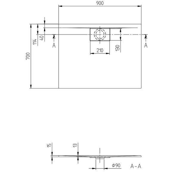 Акриловый поддон для душа Villeroy&Boch Architectura Metalrim 90x70 UDA9070ARA215V-01 Альпийский белый Акриловый поддон для душа Villeroy&Boch Architectura Metalrim 90x70 UDA9070ARA215V-01 Альпийский белый