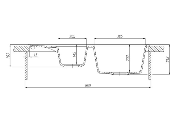 Кухонная мойка Aquaton Делия 87 1A716232DE290 Шампань