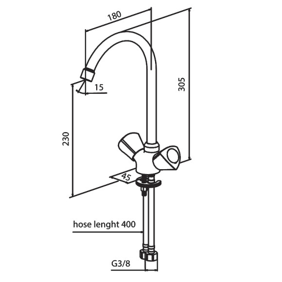 Смеситель для кухни Damixa Object 340000000 Хром