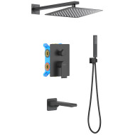 Душевая система Aquatek Лира AQ1473MB Черная матовая