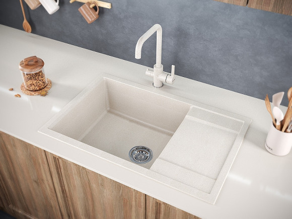 Кухонная мойка Paulmark Flugen 60 PM317850-BE Бежевая Кухонная мойка Paulmark Flugen 60 PM317850-BE Бежевая