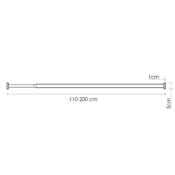 Карниз для ванны WasserKRAFT Elbe SC-721121 Черный матовый