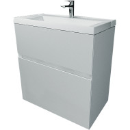 Тумба с раковиной Marka One Bumble 60П У90670 подвесная Белая