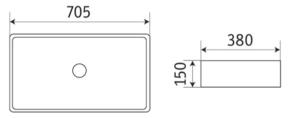 Раковина-чаша CeramaLux 70 78576 Белая глянцевая