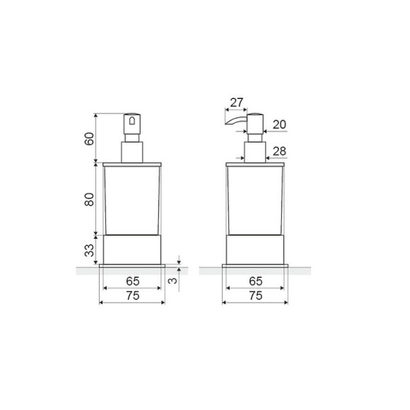 Дозатор жидкого мыла Excellent Riko DOEX.1616CR Хром Дозатор жидкого мыла Excellent Riko DOEX.1616CR Хром