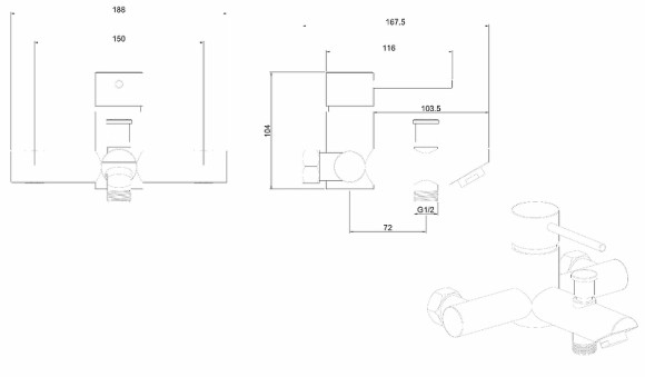 Смеситель для ванны Allen Brau Glority 5.51003-00 Хром Смеситель для ванны Allen Brau Glority 5.51003-00 Хром
