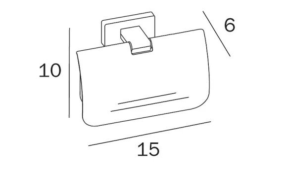 Держатель туалетной бумаги Inda Lea A18260NE с крышкой Черный матовый