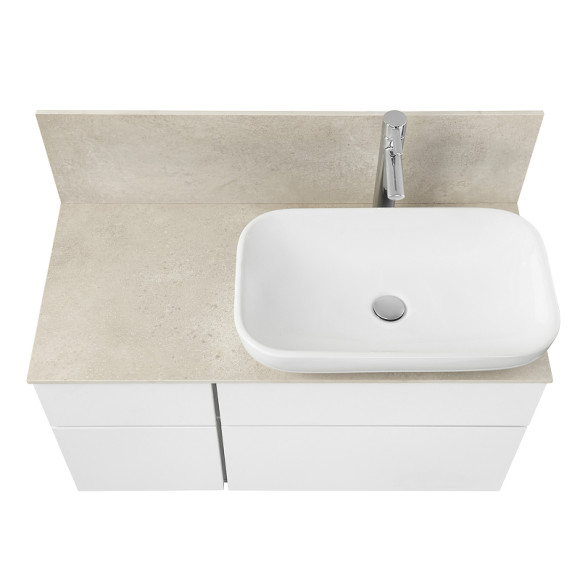 Тумба под раковину Aquaton Мишель 100 1A244101MIX40 подвесная Дуб эндгрейн Белая