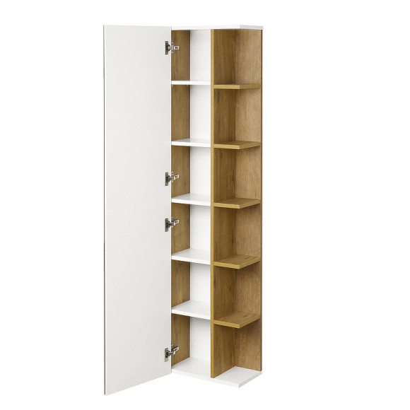 Шкаф пенал Aquaton Сканди 40 1A253403SDZ90 подвесной Белый Дуб рустикальный