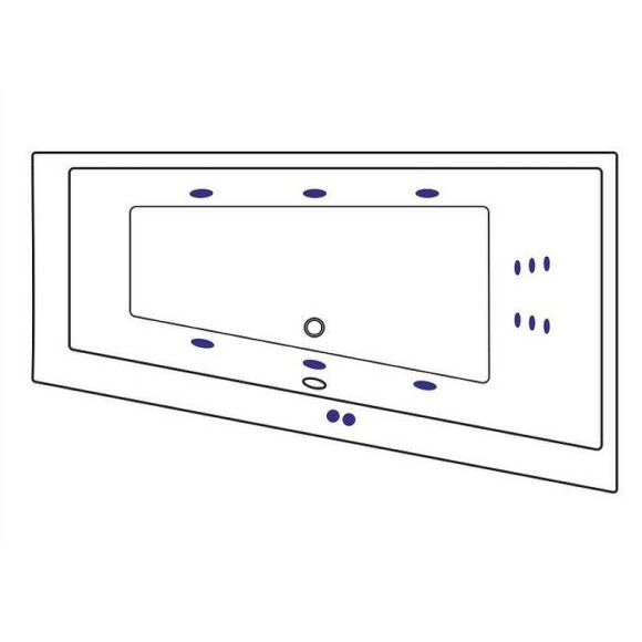 Акриловая ванна Excellent Sfera 170x100 R WAEX.SFP17.LINE.CR с гидромассажем Акриловая ванна Excellent Sfera 170x100 R WAEX.SFP17.LINE.CR с гидромассажем