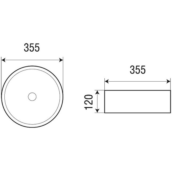 Раковина-чаша Azario 36 AZ-3134-MB Черная матовая