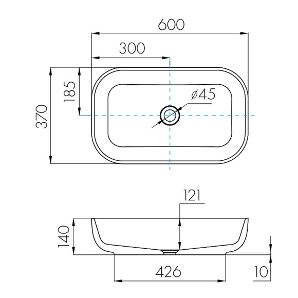 Раковина-чаша Aquaton Лола 60 1A73313KLK010 Белая