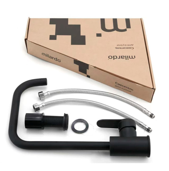 Смеситель для кухни Milardo Poli POLBLL0M05 Черный матовый