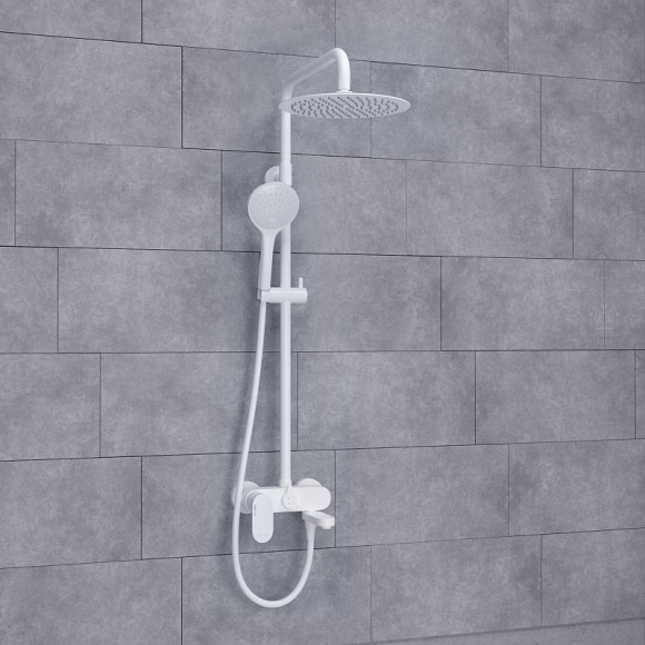 Душевая система WasserKRAFT A185.257.155.WM Белая матовая
