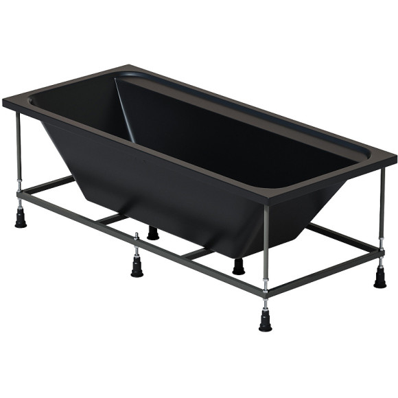 Акриловая ванна Corpa Nera Bellini 180x80 CN05032BLM Черная матовая без гидромассажа