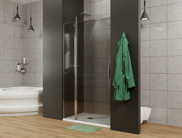 Душевая дверь Allen Brau Priority 140 3.31010.00G профиль Хром стекло тонированное Душевая дверь Allen Brau Priority 140 3.31010.00G профиль Хром стекло тонированное