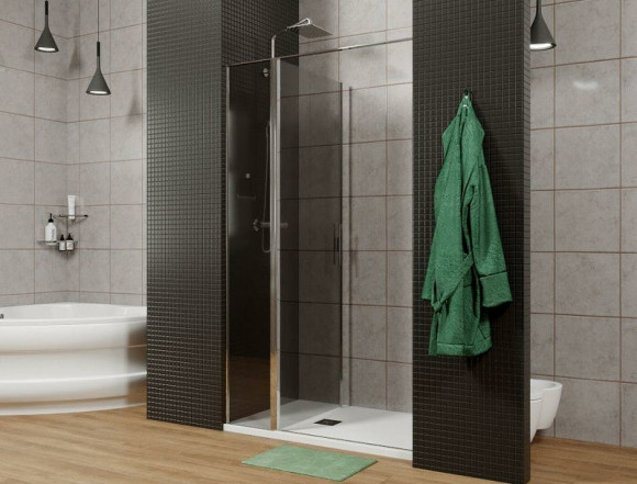 Душевая дверь Allen Brau Priority 140 3.31010.00G профиль Хром стекло тонированное Душевая дверь Allen Brau Priority 140 3.31010.00G профиль Хром стекло тонированное