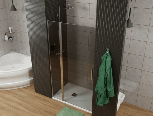 Душевая дверь Allen Brau Priority 140 3.31010.00G профиль Хром стекло тонированное Душевая дверь Allen Brau Priority 140 3.31010.00G профиль Хром стекло тонированное