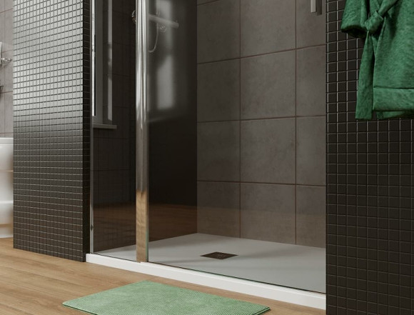 Душевая дверь Allen Brau Priority 140 3.31010.00G профиль Хром стекло тонированное Душевая дверь Allen Brau Priority 140 3.31010.00G профиль Хром стекло тонированное