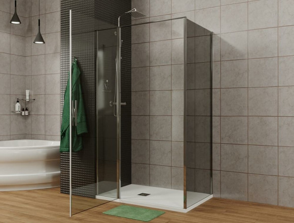 Душевая дверь Allen Brau Priority 140 3.31010.00G профиль Хром стекло тонированное Душевая дверь Allen Brau Priority 140 3.31010.00G профиль Хром стекло тонированное
