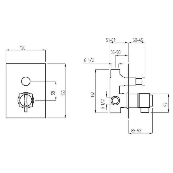 Смеситель для душа Migliore Kvant 25405 с термостатом Хром Смеситель для душа Migliore Kvant 25405 с термостатом Хром