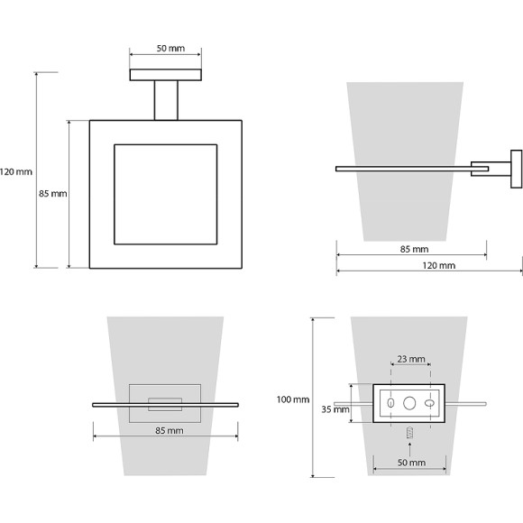 Стакан для зубных щеток Bemeta Plaza 118110052 Хром Стакан для зубных щеток Bemeta Plaza 118110052 Хром