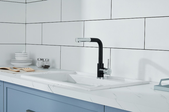 Смеситель для кухни Paulmark Kassel Ka214311-401 Антрацит Хром Смеситель для кухни Paulmark Kassel Ka214311-401 Антрацит Хром