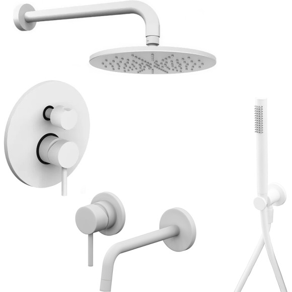 Комплект смесителей Paffoni Light KITLIG018BO006 Белый матовый