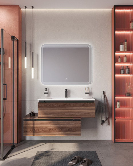 Тумба Cezares Slider 100 SLIDER-1000-1C-PI-NA-P Орех дымчатый Тумба Cezares Slider 100 SLIDER-1000-1C-PI-NA-P Орех дымчатый