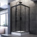 Душевой уголок AM.PM Gem 90х90 W90G-403-090BT профиль Черный матовый стекло прозрачное Душевой уголок AM.PM Gem 90х90 W90G-403-090BT профиль Черный матовый стекло прозрачное