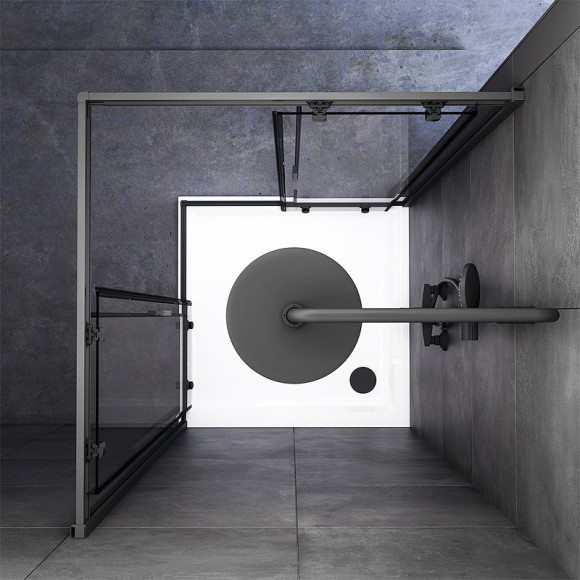 Душевой уголок AM.PM Gem 90х90 W90G-403-090BT профиль Черный матовый стекло прозрачное Душевой уголок AM.PM Gem 90х90 W90G-403-090BT профиль Черный матовый стекло прозрачное