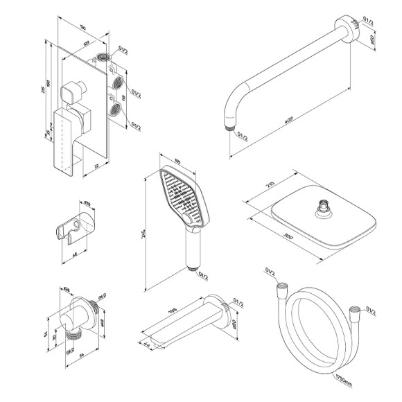 Душевая система Damixa Gala 953510000 Хром