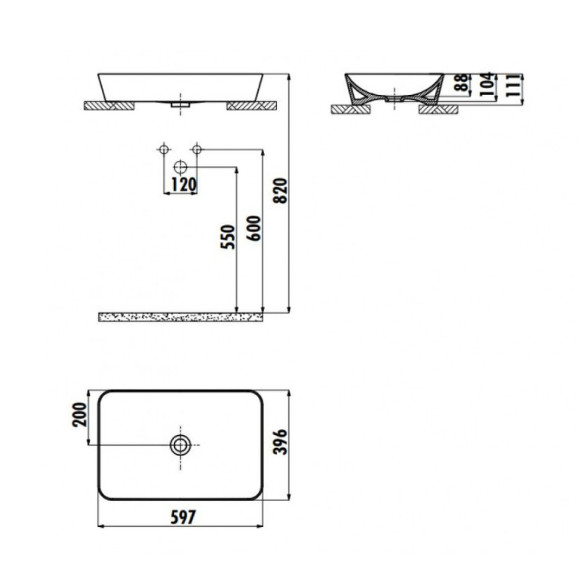 Раковина-чаша Creavit Ultra 60 UL060-00AM00E-0000 Антрацит матовая Раковина-чаша Creavit Ultra 60 UL060-00AM00E-0000 Антрацит матовая