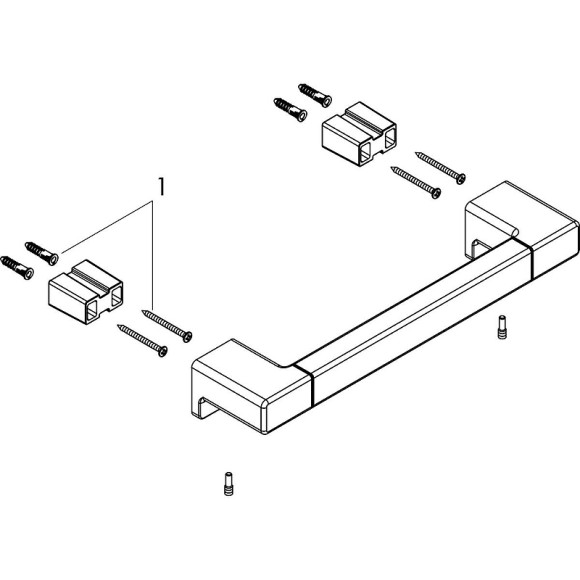 Поручень Hansgrohe AddStoris 41744340 Шлифованный черный хром Поручень Hansgrohe AddStoris 41744340 Шлифованный черный хром