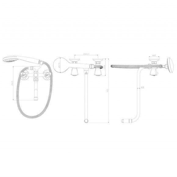 Смеситель для ванны Damixa Object 349500000 Хром