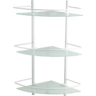 Стеклянная полка WasserKRAFT K-3133W угловая Белая