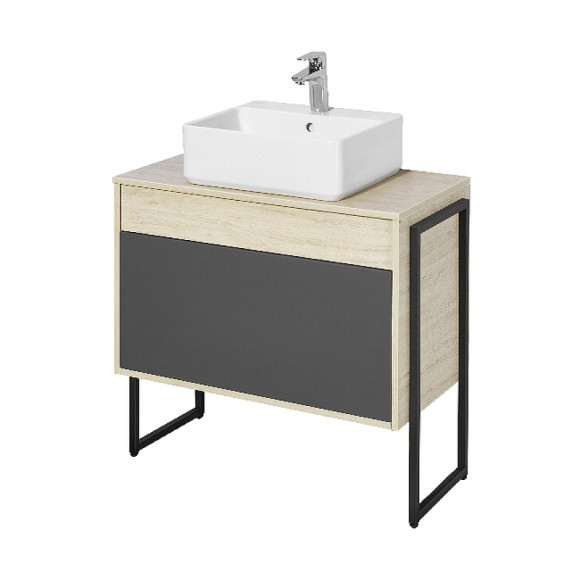 Тумба под раковину Aquaton Лофт Урбан 80 1A247601LQX60 подвесная Cерый графит Дуб орегон Тумба под раковину Aquaton Лофт Урбан 80 1A247601LQX60 подвесная Cерый графит Дуб орегон